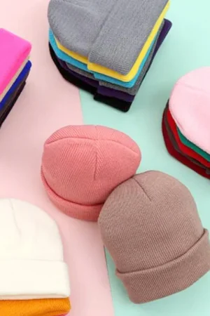 Dad Mother Kids Baby Hats for Girl Boy Newborn Beanie Infant Candy Color Winter Autumn Family Warm Knitted Parent Children Hat